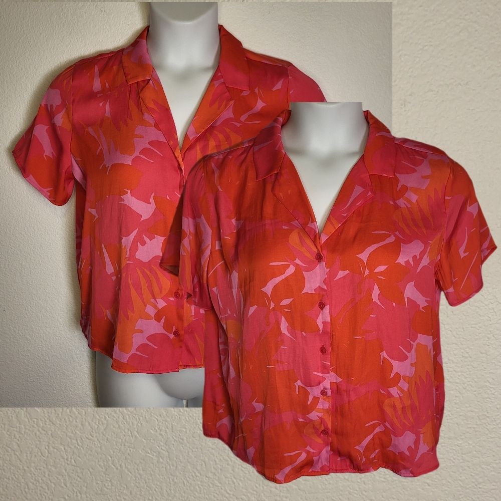 Anthropologie | Maison d'Amelie Pair of 2 Floral Button Down Blouse size Large